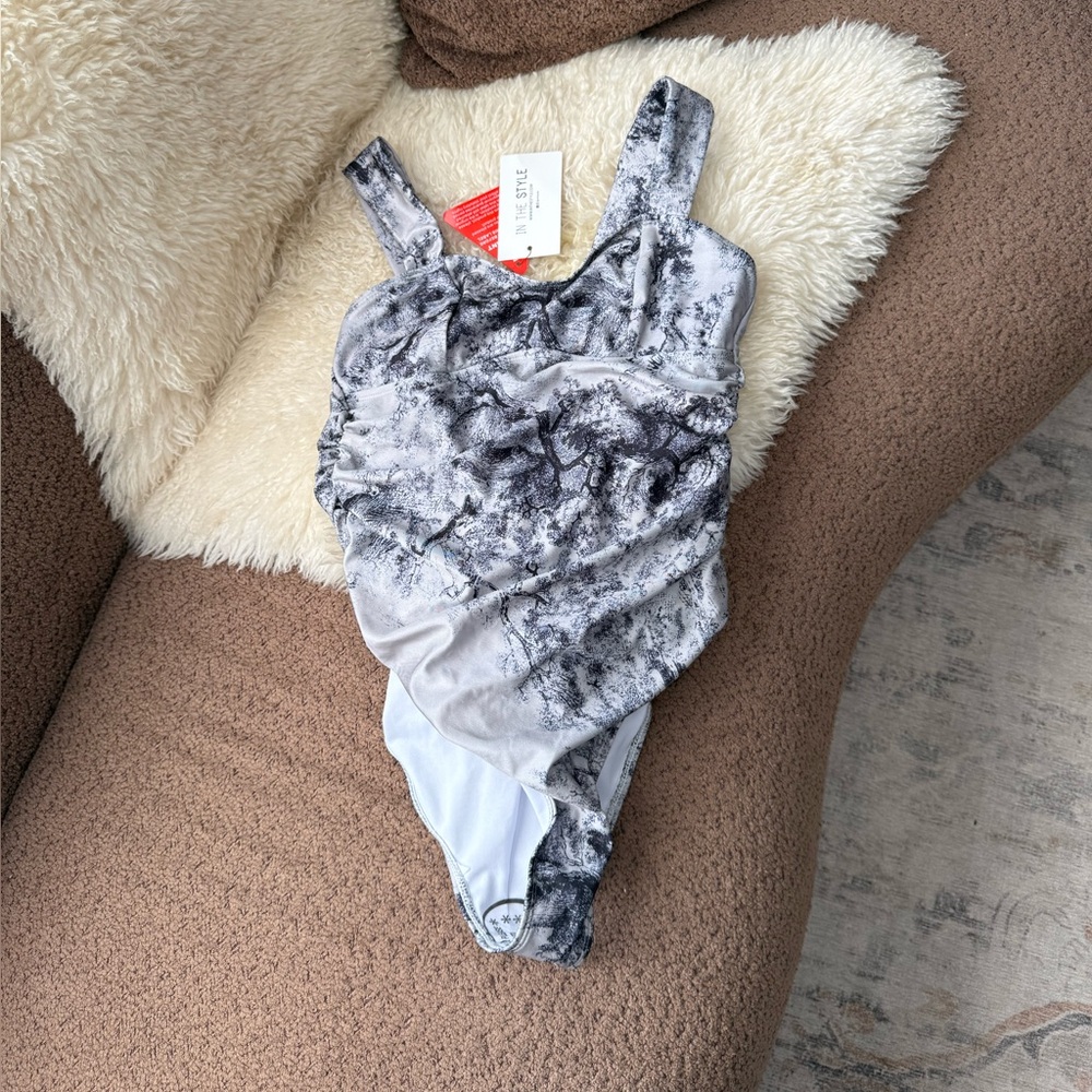 In The Style Toile Printed Bathing Suit